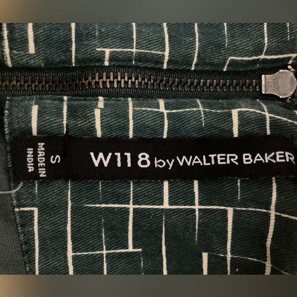 W118 by Walter Baker Green Short Sleeved Cotton Blend Lined Shift Dress Size S - Picture 2 of 6